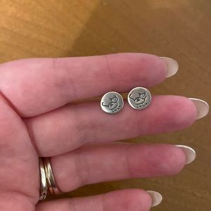 Silpada Sterling Silver Cat Post Stud Earrings